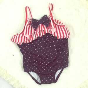 Gymboree American Flag Print One Piece Swimsuit